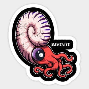 Love Fossils Archaeologist Cute Ammonite Design Octopus Sticker